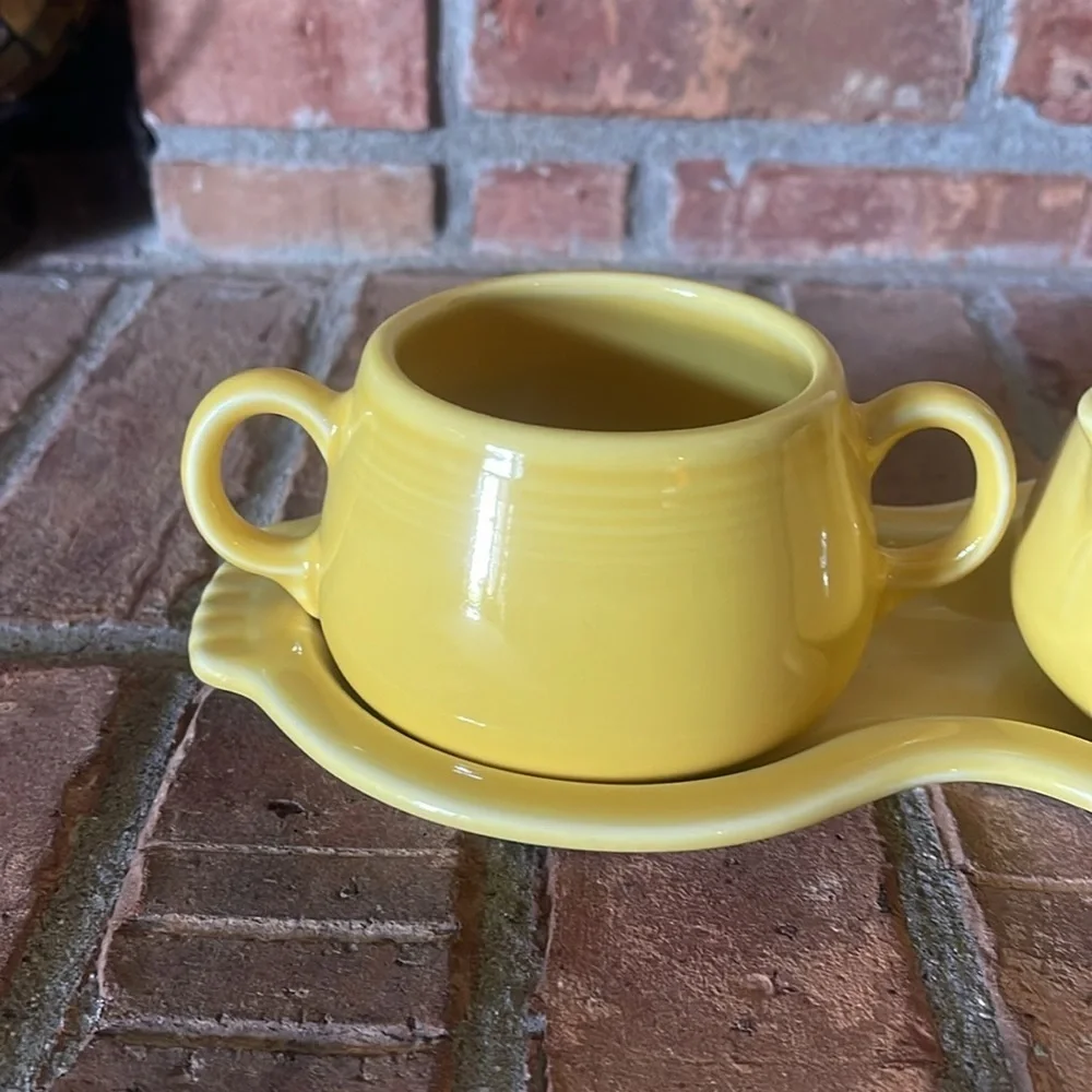Fiesta Sunflower Yellow Sugar Cream Tray Set